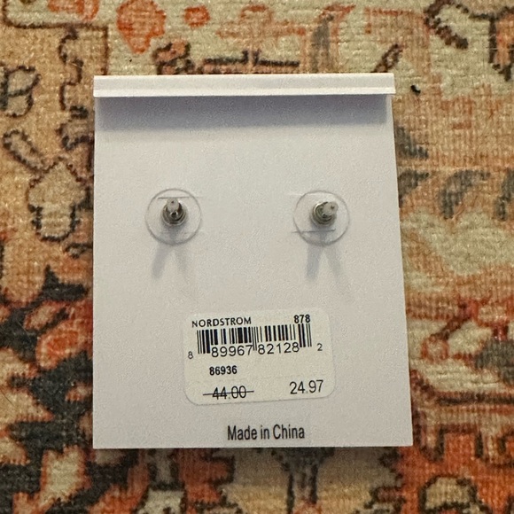 Baublebar Crystal Pavé Gold Double Heart Drop Earrings - Picture 4 of 4